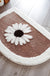 Semicircle Daisy Bathroom Mat