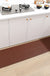 Feblilac Solid Color Grid Leather Kitchen Mat