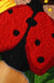 Feblilac Woven Acrylic Fibers Sunflower and Ladybug Door Mat