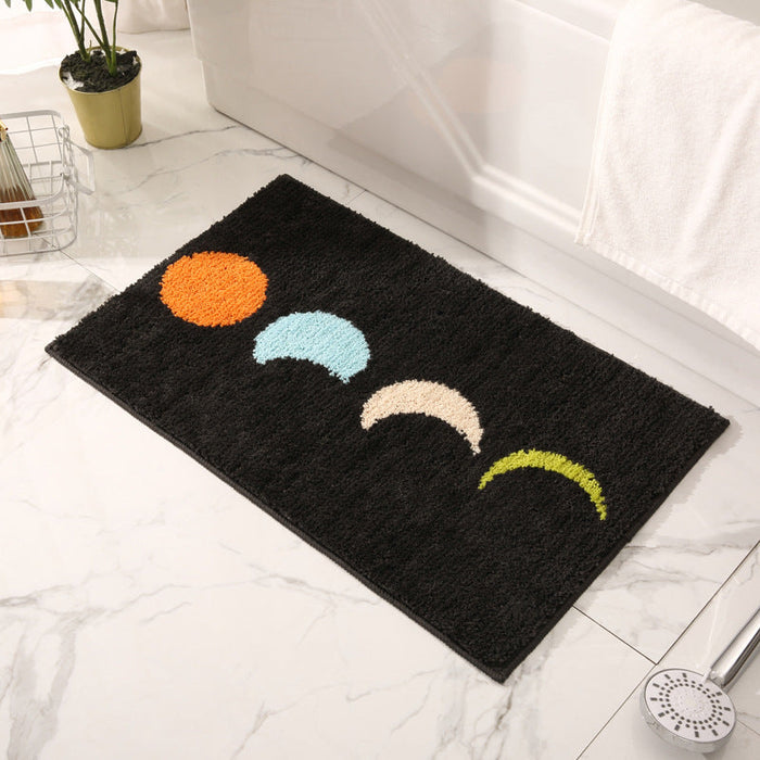 Feblilac  Black Moon Phase Bath Mat