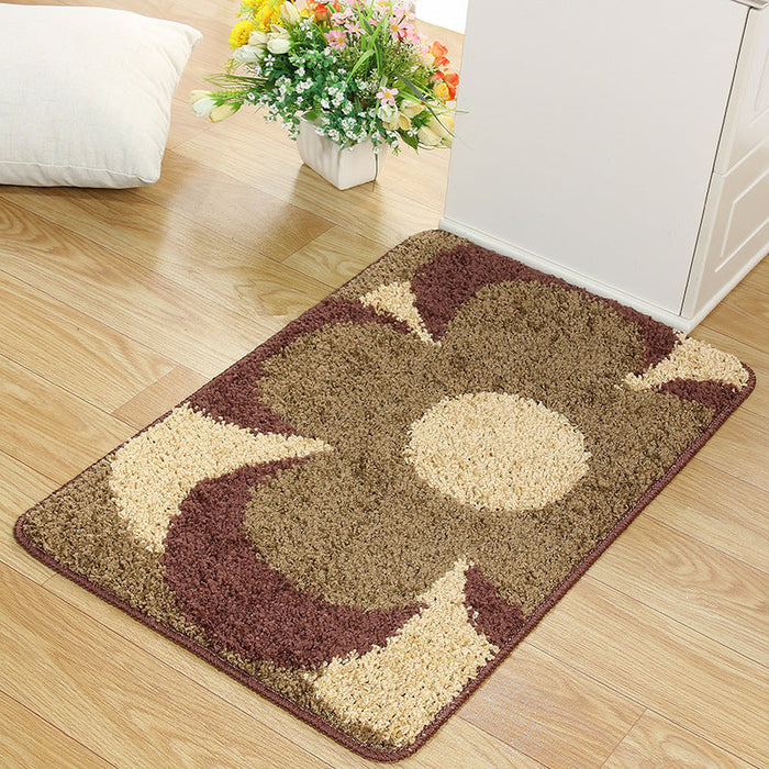 Feblilac Big Flower Tufted Bath Mat