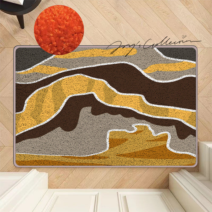 Feblilac Brown The Mountains Nylon Door Mat