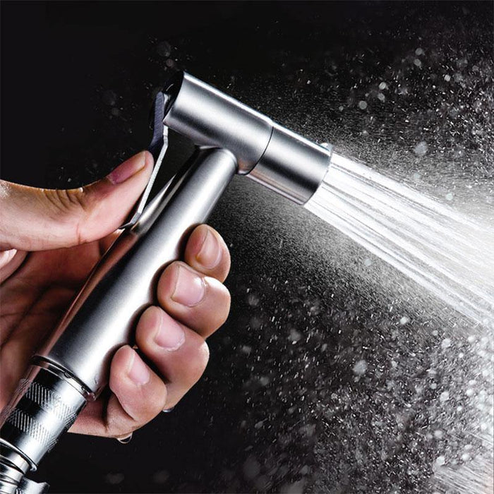 Stainless Steel Handheld Douche Bidet Sprayer Shower Head Toilet Adapter