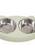 Dog Bowls Double Dog Water And Food Bowls Stainless Steel Bowls With Non-Slip Resin Station, Pet Feeder Bowls For Puppy Medium Dogs Cats