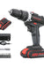 Topshak TS-ED1 Cordless Electric Impact Drill Rechargeable Drill Screwdriver W/ 1 or 2 Li-ion Battery