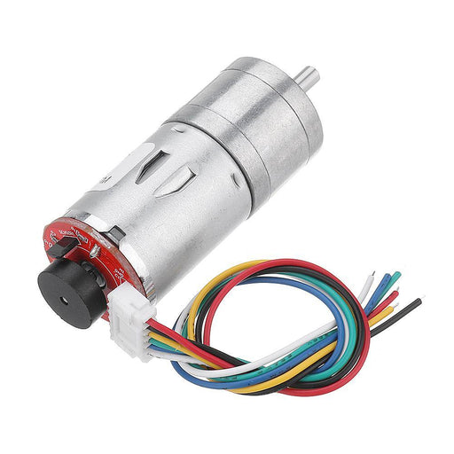 Machifit 25GA370 DC 12V Micro Gear Reduction Motor with Encoder Speed Dial Reducer