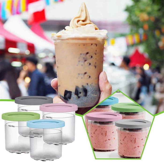 Ice Cream Pints Cup, Ice Cream Containers with Lids for Creami Pints NC301 NC300 NC299AMZ Series Ice Cream Maker