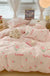 Cute Floral Rabbit Cotton Four-piece Set Pastoral Cotton Quilt Cover Bed Sheet Three-piece Set