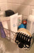 Suction Cup Shower Caddy Bath Wall Shelf, Deep Bathroom Basket Suction Cup Large Shower Caddy in Silver