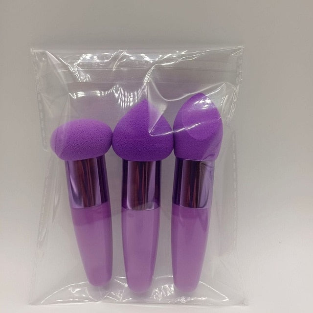 3Pcs Women Mushroom Head Brush Set - Okeihouse