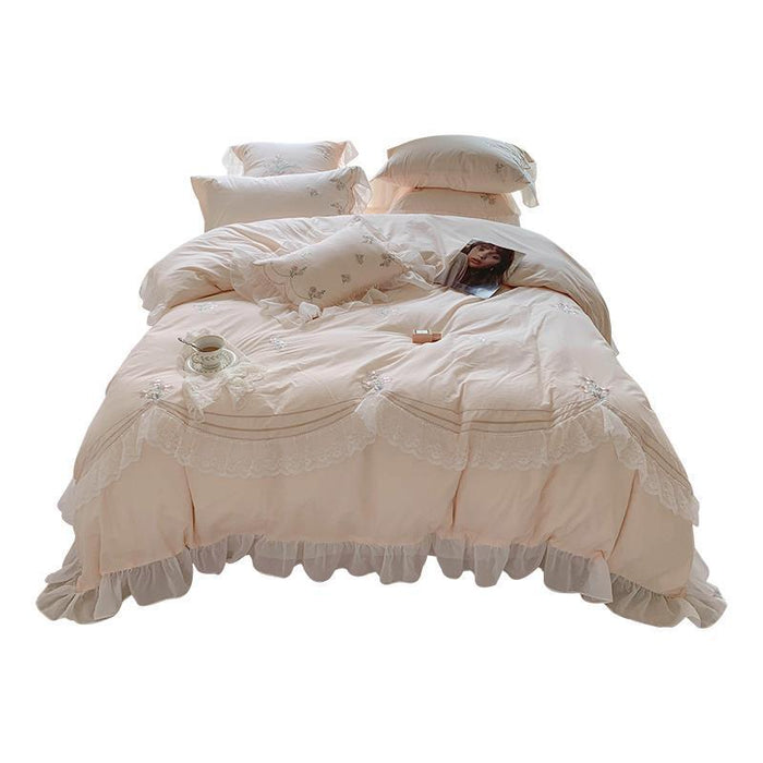 All Cotton Washed Cotton Four-piece Bedding Set