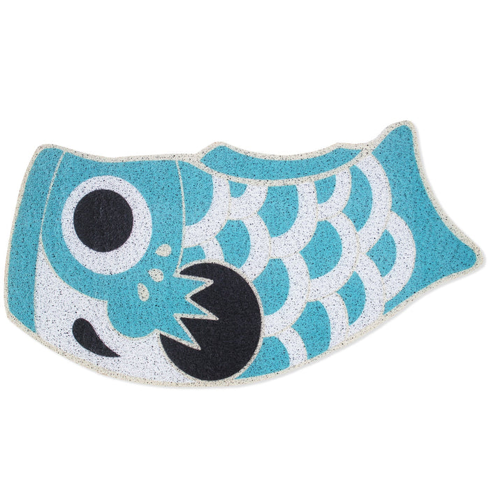 Cute Lake Blue Koi Fish Door Mat