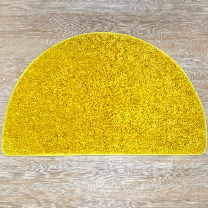 Solid Color Semicircle Bath Mat