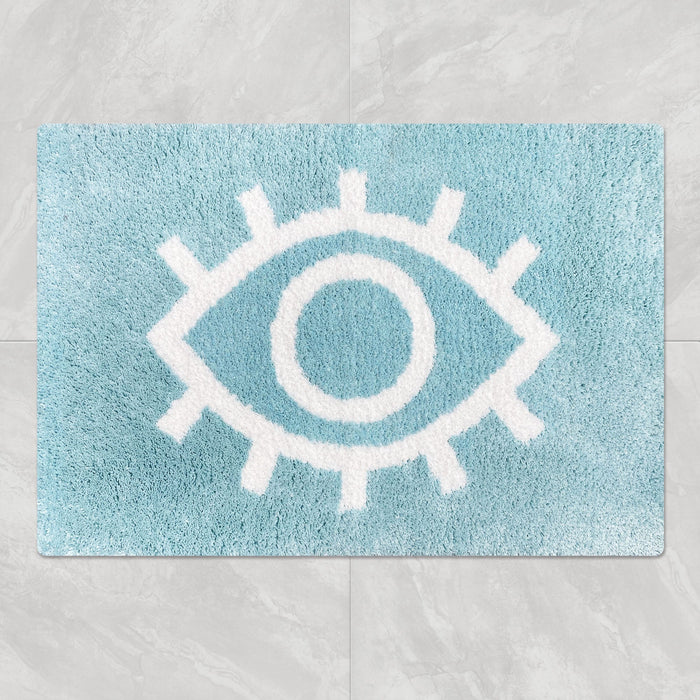 Feblilac the Eye of the Blue Devil Bathroom Rug