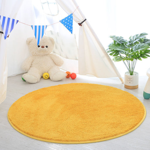 Feblilac Round Solid Tufted Bath Mat