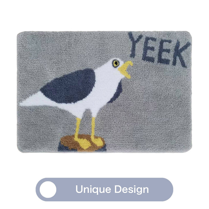 Feblilac YEEK Seagull Tufted Bath Mat