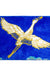 Feblilac Blue Background Crane Tufted Bath Mat