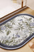 Blue and Green Floral Soft Diatomaceous Earth Bath Mat