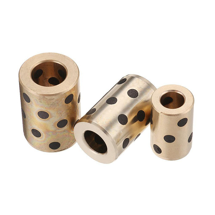 Machifit LM/8/10/12/16UU Linear Bearing Oil Free Bushing Round Graphite Copper Sleeve Slide Bearing