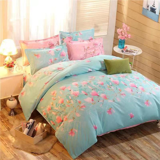 Four-piece Set Duvet Cover One-piece Single Double Thick Bed Sheet Three-piece Set