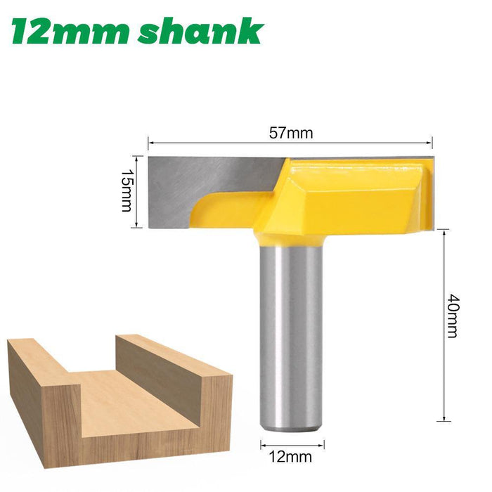 12mm or 8mm or 1/2 Inch Shank Bottom Cleaning Router Bit Straight Bit Clean Milling Cutter for Wood Woodworking Bits Cutting