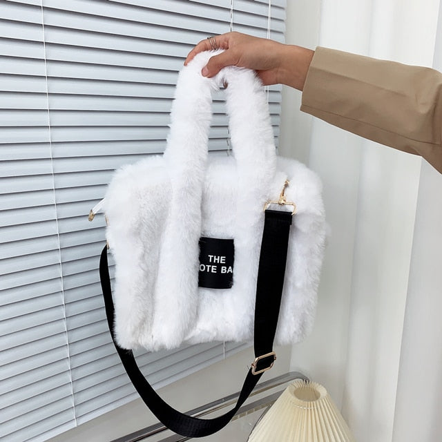 Designer Faux Fur Tote Bag - Okeihouse