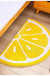 Feblilac Yellow Lemon Bath Mat, Cozy Cute Fruit Round Mat for Bathroom Bedroom