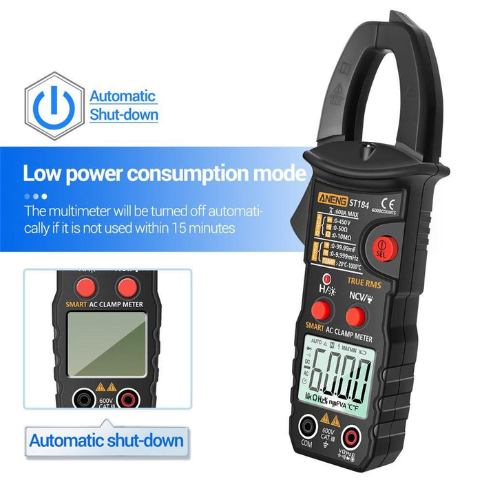 ANENG ST184 Digital Multimeter Clamp Meter True RMS 6000 Counts Professional Measuring Testers AC/DC Voltage AC Current Ohm