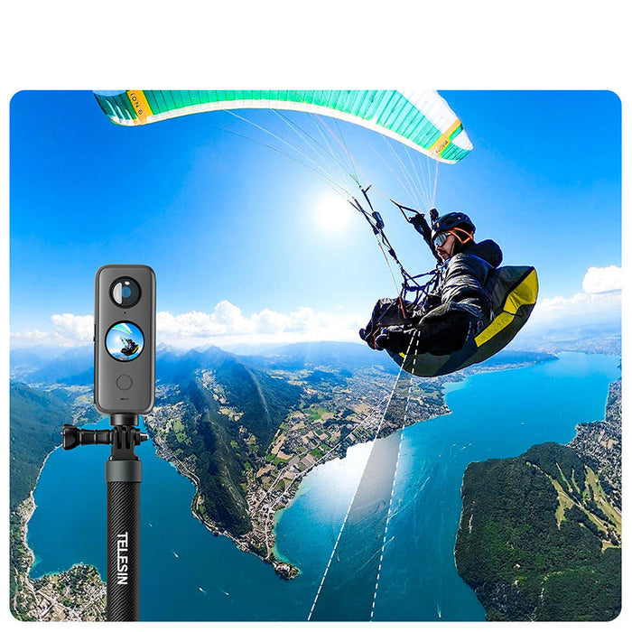 Fit GoPro12 M Carbon Fiber Selfie Stick Insta360 Panoramic Camera Extension Rod Accessories