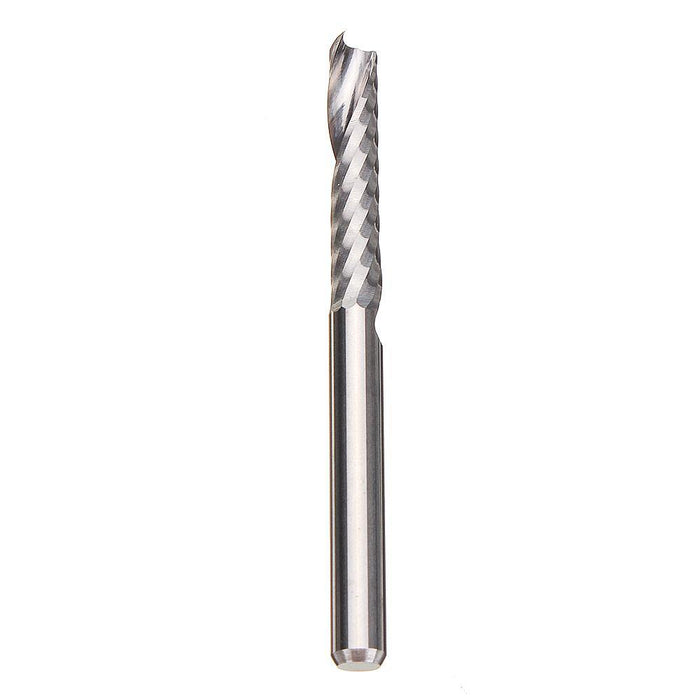 Drillpro 3.175mm Single Flute End Mill Cutter Carbide CNC Router Bit Milling Cutter