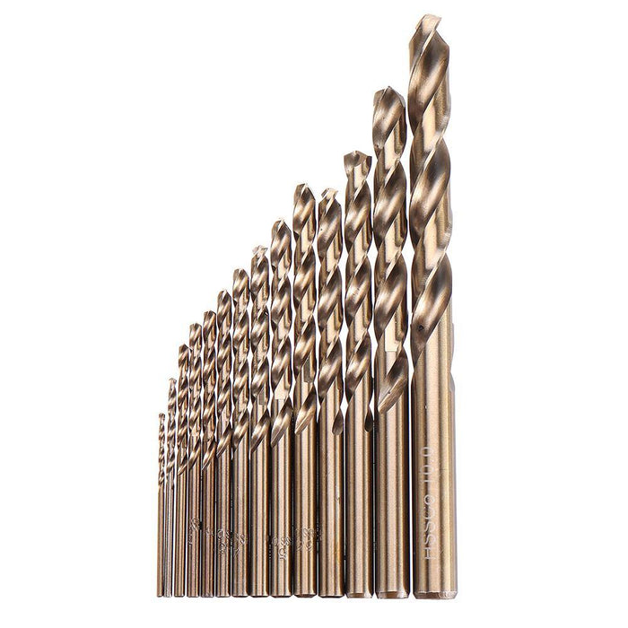 Drillpro 99Pcs M35 Cobalt Drill Bit Set 1.5-10mm HSS-Co Jobber Length Twist Drill Bits with Metal Case for Stainless Steel Wood Metal Drilling