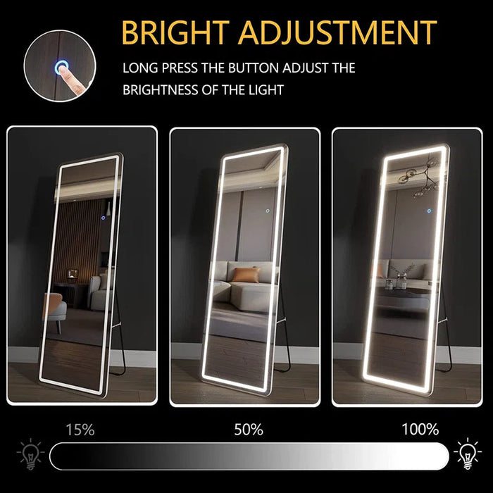 Becnel Rectangle LED Metal Mirror