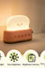 Cute Bread Night Light Usb Rechargable Desk Lamp Bedroom Bedside Sleep Light Reading Light for Office Bedroom Living Room