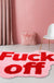 Pink FUCK OFF Mat for Bedroom Living Room Bedroom, Lovely Area Rug