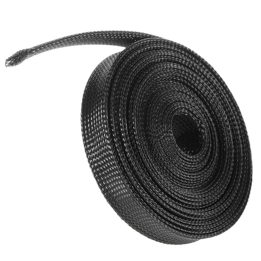 6m 8mm/10mm/12mm/15mm/20mm Wire Cable Sheathing Expandable Sleeving Braided Loom Tubing Black