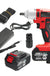 AC 100-240V 12000mah Electric Wrench Lithium-Ion Cordless Impact Wrench 2 Batteries 1 Charger