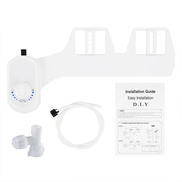 Dual Nozzle Portable Bidet Toilet Seat Attachment Non-Electric Mechanical Fresh Cleaning Device