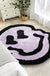 Tufted Smile Face Rug, Fun Fluffy Dizzy Mat for Bathroom Bedroom