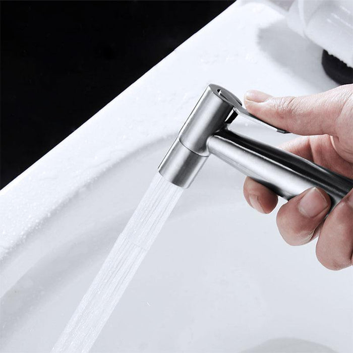 Stainless Steel Handheld Douche Bidet Sprayer Shower Head Toilet Adapter