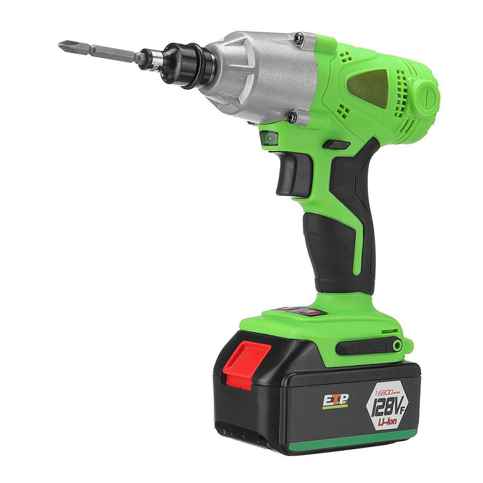 98VF/128VF/168VF/188VF Adjustable Cordless Brushless Electric Impact Wrench Screwdriver Drill LED Light With 1 Battery 1 Charger