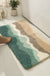 Feblilac Abstract Blue Wave Ocean Bath Mat Green Mountain Rug