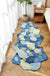 Feblilac Blue Moss Tufted Bedroom Mat