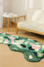 Feblilac Green Moss Tufted Bedroom Mat