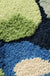 Feblilac Blue Moss Tufted Bedroom Mat