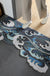 Feblilac Japanese Style Blue Wave Cutting Entrance Door Mat