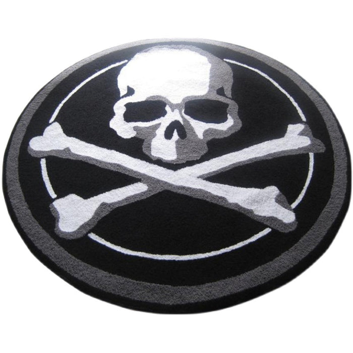 Feblilac Halloween Skull Tufted Bath Mat