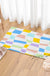 Feblilac Colorful Distorted Square Geometric Tufted Bath Mat