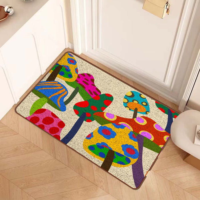 Feblilac Color Mushroom Nylon Door Mat