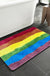 Rainbow Flag Bath Mat, Gay Pride Home Decor, Colorful Mountain Bathroom Rug, 60x90cm or 23x35 inches