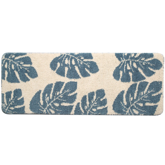 Feblilac Scandinavian Jasper Green Leaves Bath Mat